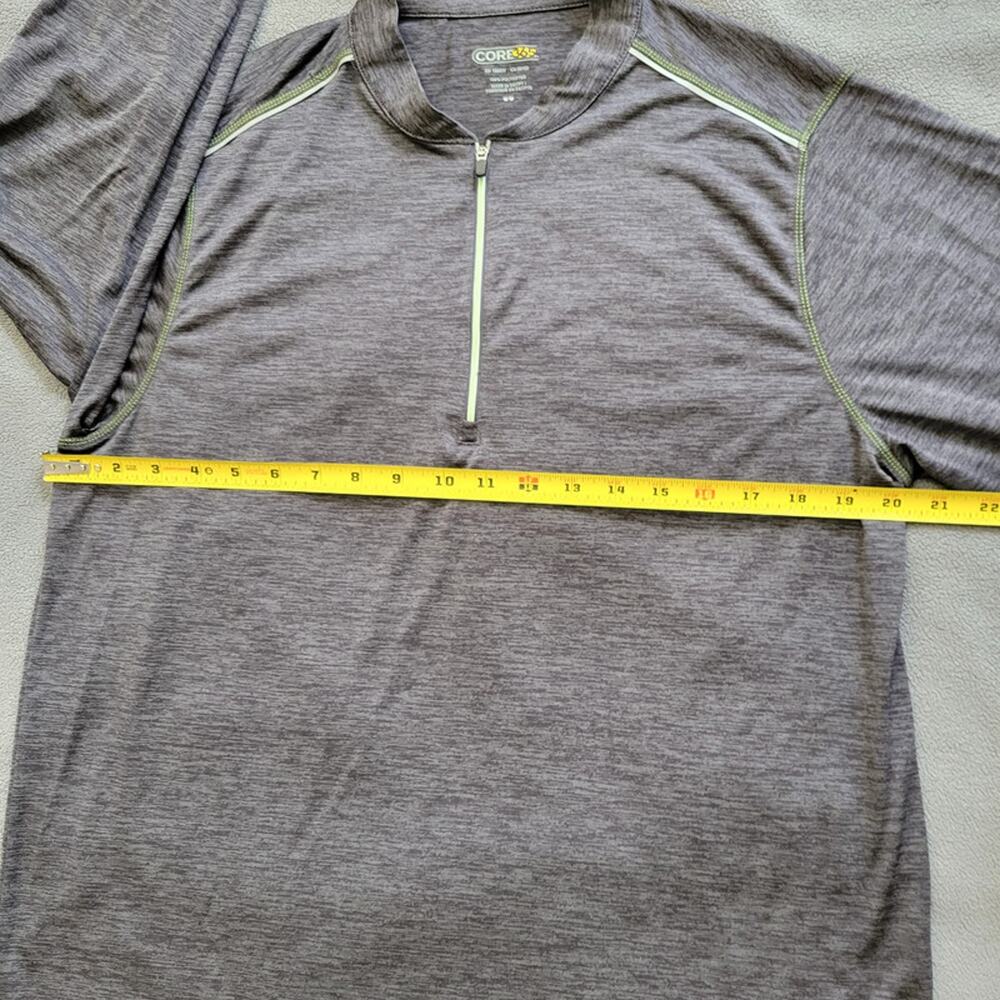 Core 365 Long Sleeve Activewear Shirt Mens Medium VNeck Reflective Stripe Gray - Picture 4 of 12